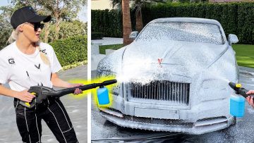 BLASTING ROLLS ROYCE WITH FOAM