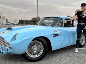 Girl with Blue Car