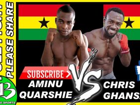 Witness the Thrilling 2nd Round TKO in Bigzie fight: Aminu Quarshie VS Chris Ghansah